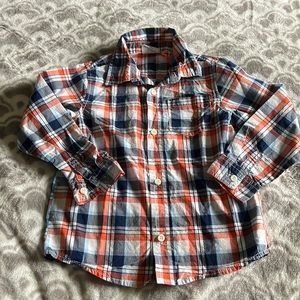 • Crazy 8 plaid button down shirt, 5T •